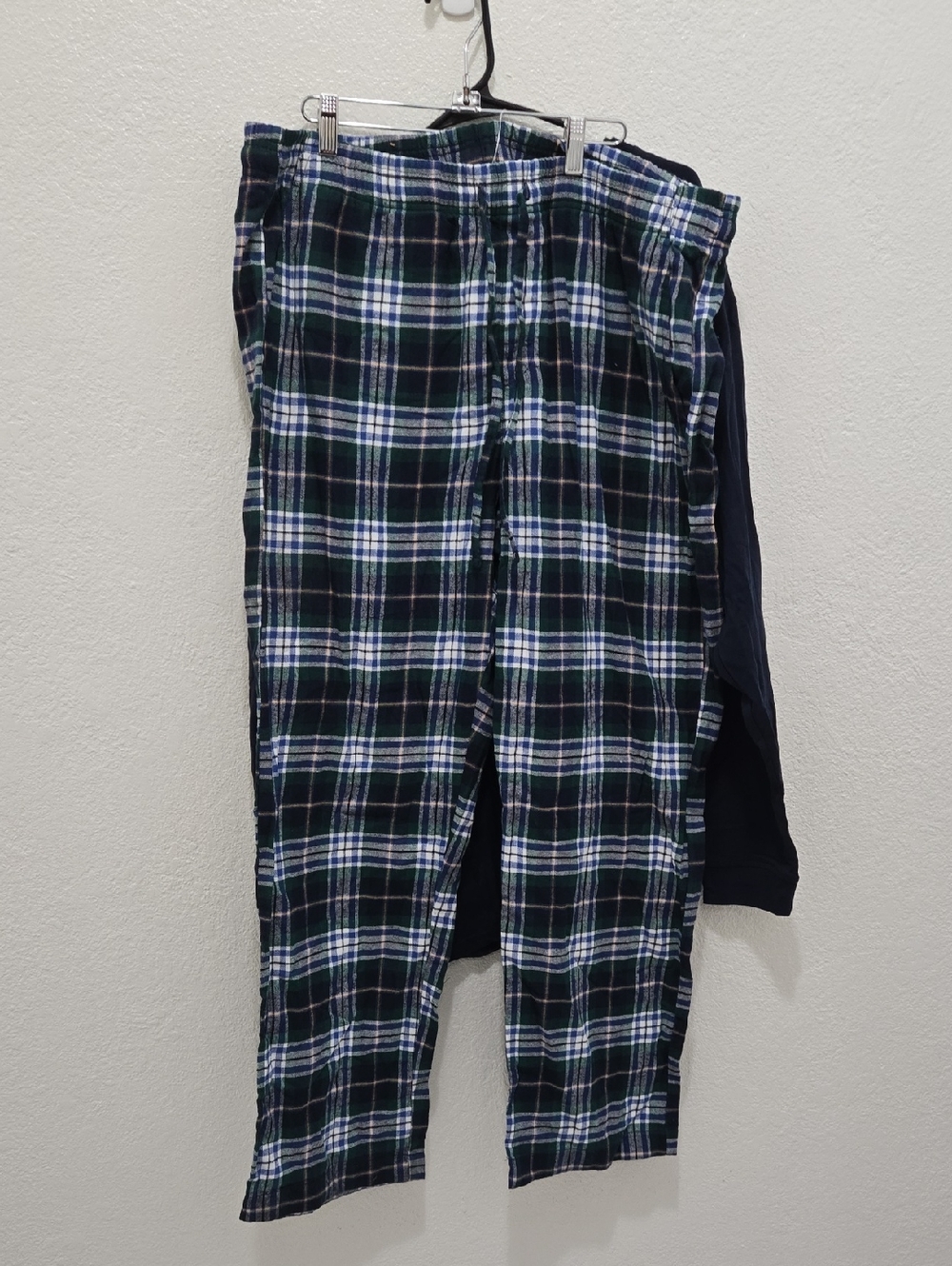 GAP Navy Top, Green Plaid Bottoms. Pajama Set.